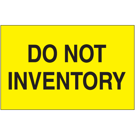 3 x 5" - "Do Not Inventory" (Fluorescent Yellow) Labels