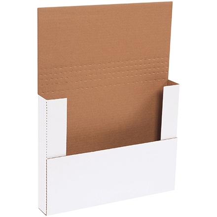 14 <span class='fraction'>1/4</span> x 11 <span class='fraction'>1/4</span> x 2" White Easy-Fold Mailers