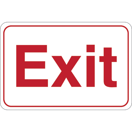 "Exit" 6 x 9" Facility Sign