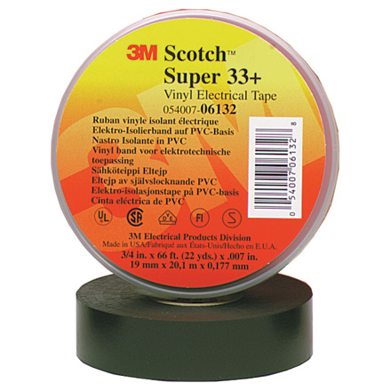 3/4" x 66' (10 Pack) Scotch<span class='rtm'>®</span> Super 33+ Vinyl Electrical Tape
